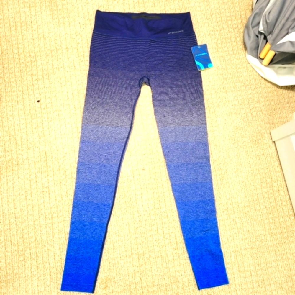 🤸‍♀️Brooks Athletic Leggings Radiant Blue Size Medium NWT